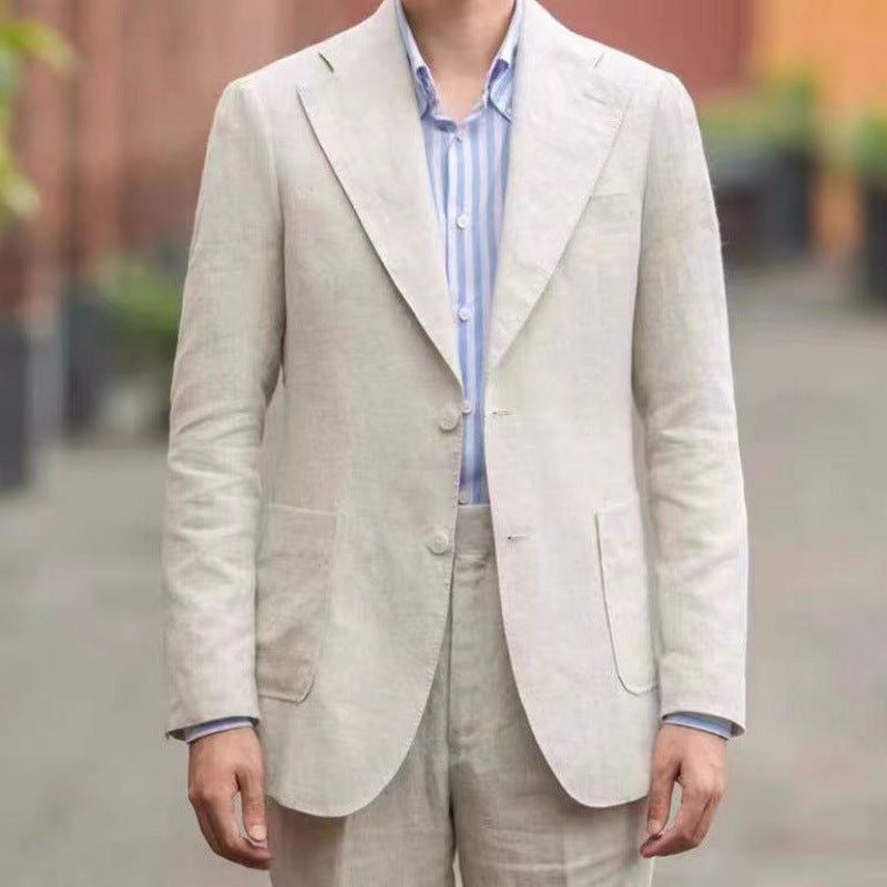 Retro Neapolitan Casual Solid-Colored Slim-Fit Blazer Viral Finds Hub