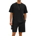 Checkered Mens Short-sleeve T-shirt And Casual Shorts Set Viral Finds Hub