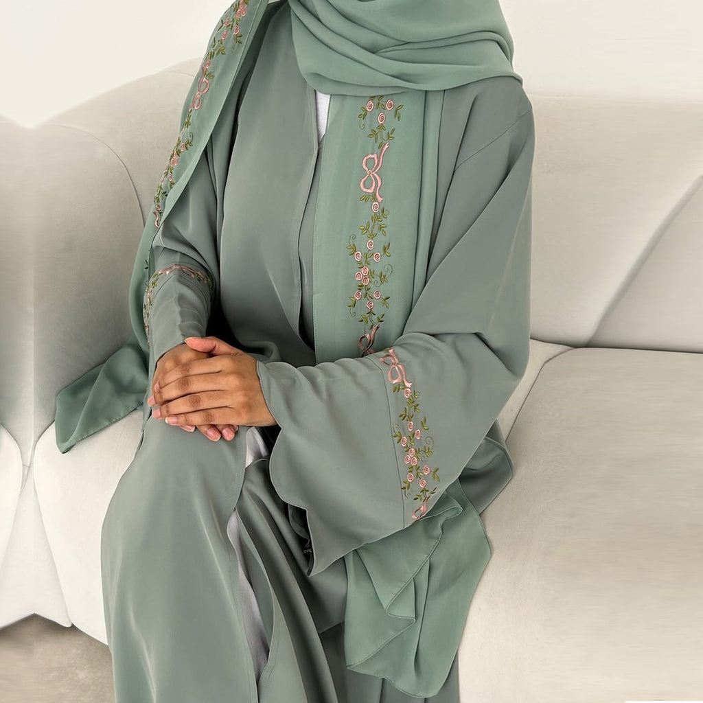 Turkish Floral Embroidery Cardigan LR1068 Viral Finds Hub