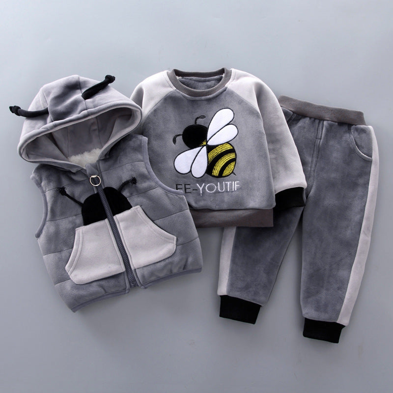 Fleece Thickening Boy Baby Suit Baby Boy Sweater Tide Viral Finds Hub