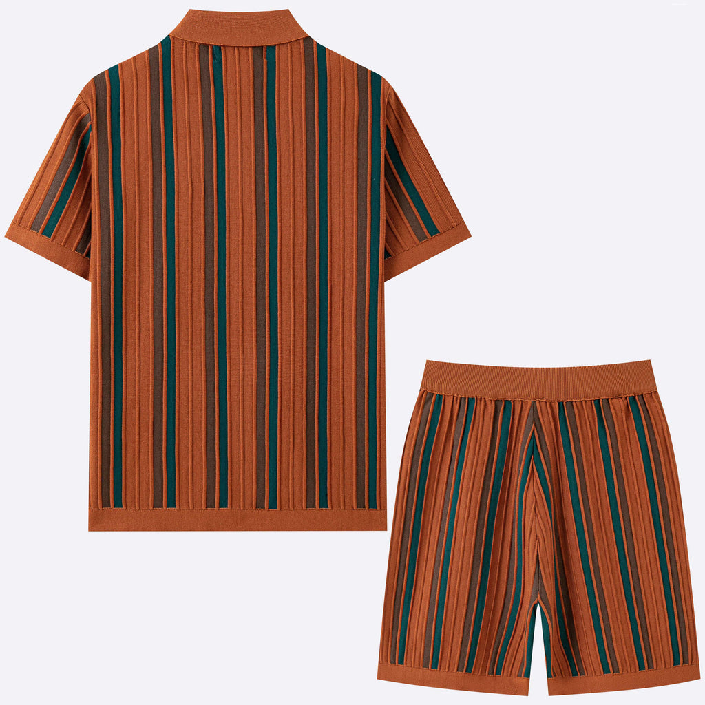 Men's Casual Short-Sleeve Knitted Two-Piece Set Viral Finds Hub