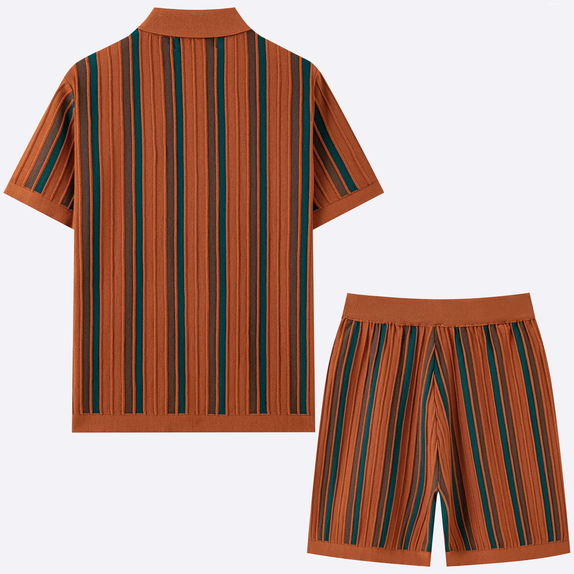 Men's Casual Short-Sleeve Knitted Two-Piece Set Viral Finds Hub