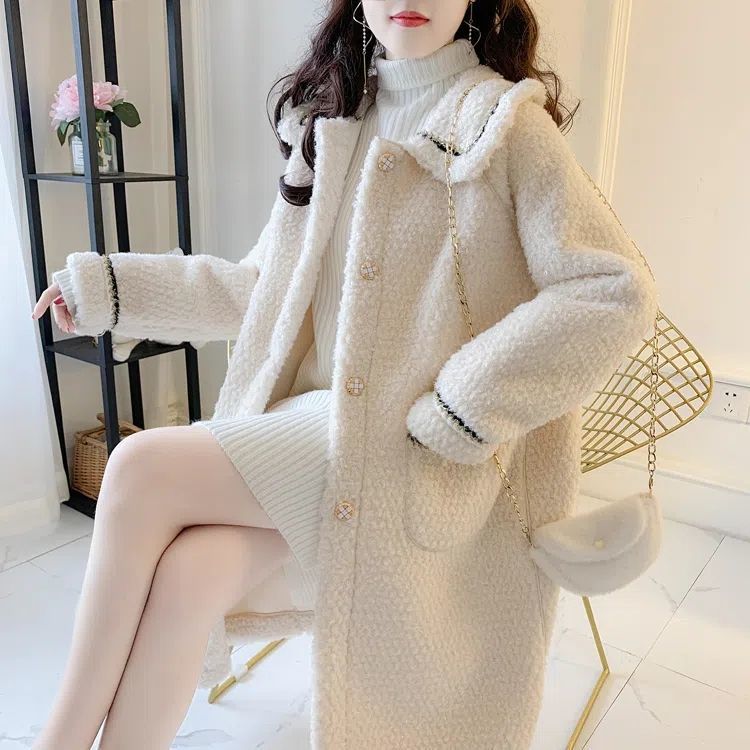 Mid-length Versatile Lamb Wool Women's Coat For Petite Viral Finds Hub