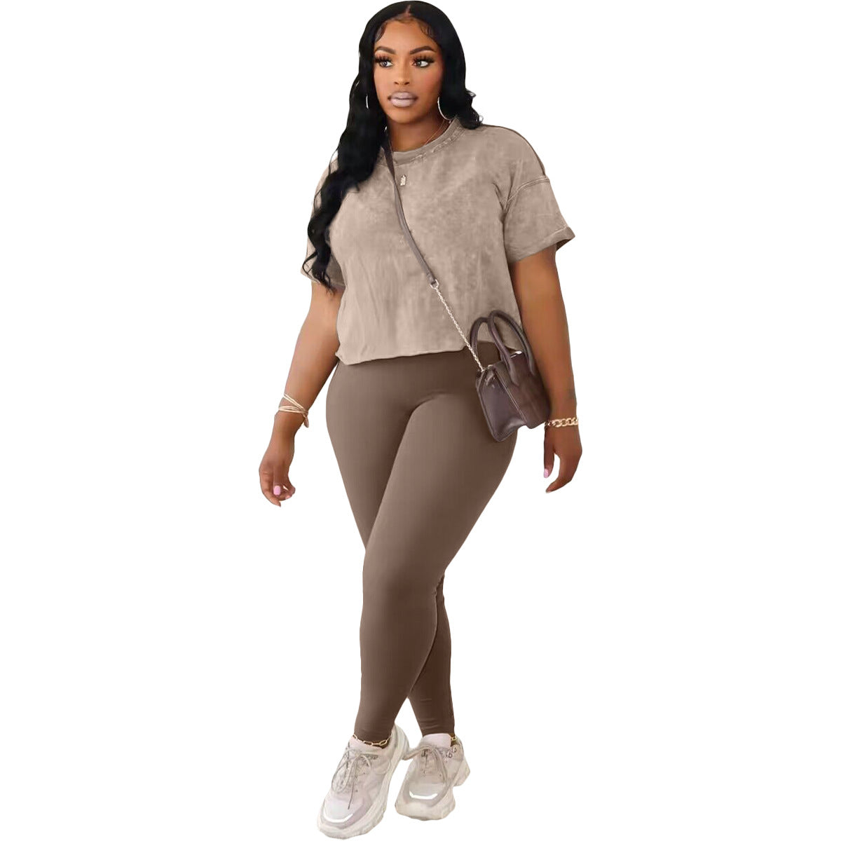 Women's Printed Casual Sports Two-Piece Set Viral Finds Hub