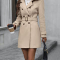 Solid Color Machine Washable Elegant Trench Coat Viral Finds Hub