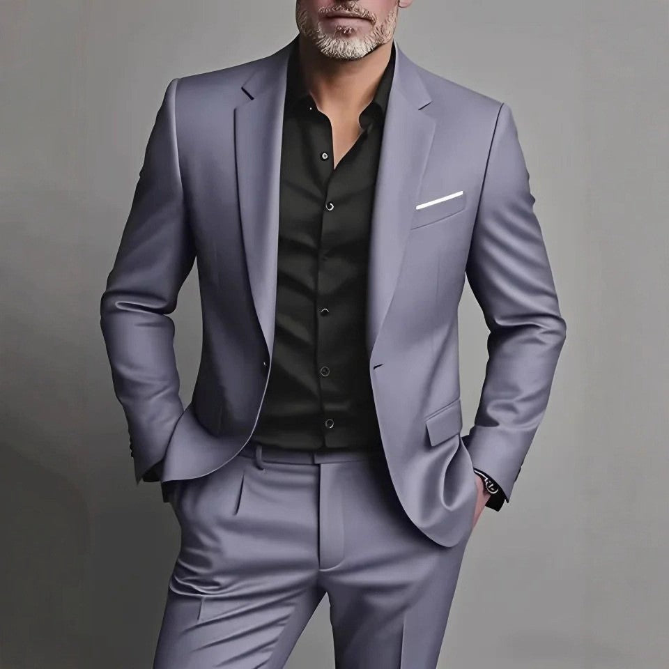 Men's Business-Casual Two-Piece Suit Set Viral Finds Hub