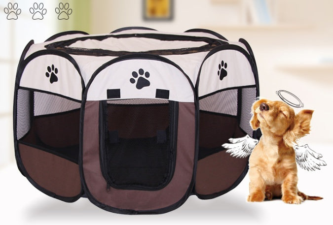 Folding Octagonal Pet Fence Oxford Cloth Cat And Dog Kennel Viral Finds Hub