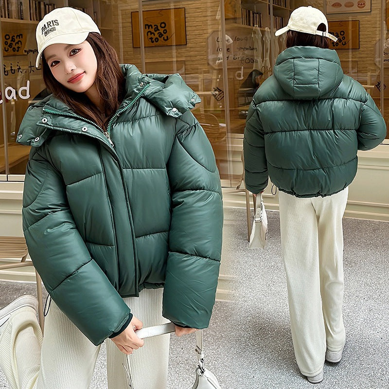 Elegant Fluffy Hooded Cotton Jacket Puffer Jacket Coat Warm Commute Viral Finds Hub