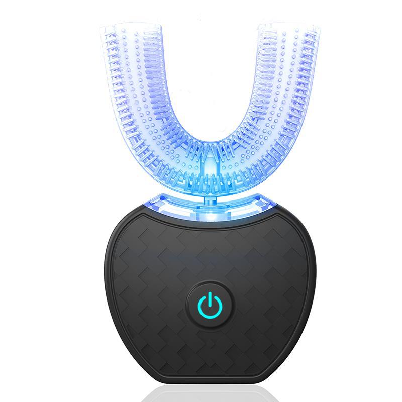 360 Degrees Intelligent Automatic Electric  Toothbrush Waterproof U Type Tooth Brush Whitening Blue Light USB Charging Viral Finds Hub