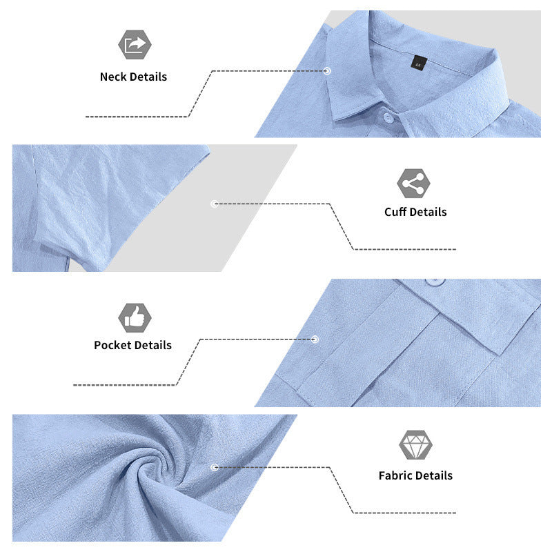 Men's Lapel Shirt And Multi-Pocket Shorts Set Viral Finds Hub