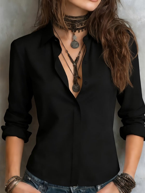 Office Solid-color Work Shirt Viral Finds Hub