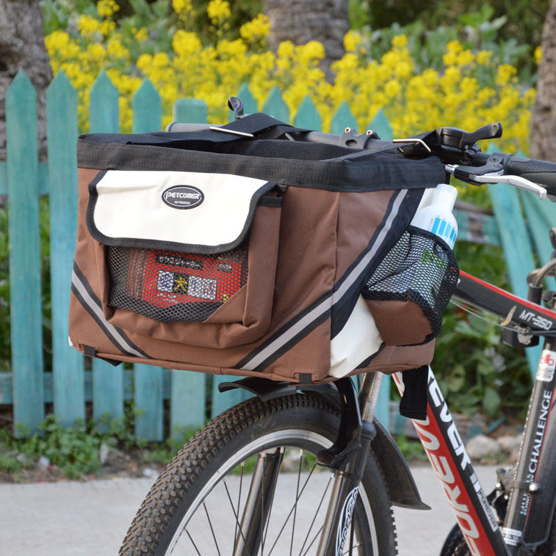 Pet Bicycle Carrier Cat Dog Bicycle Bag Bike Removable Basket Handlebar Front Basket Small Cat Dog Carrier Viral Finds Hub