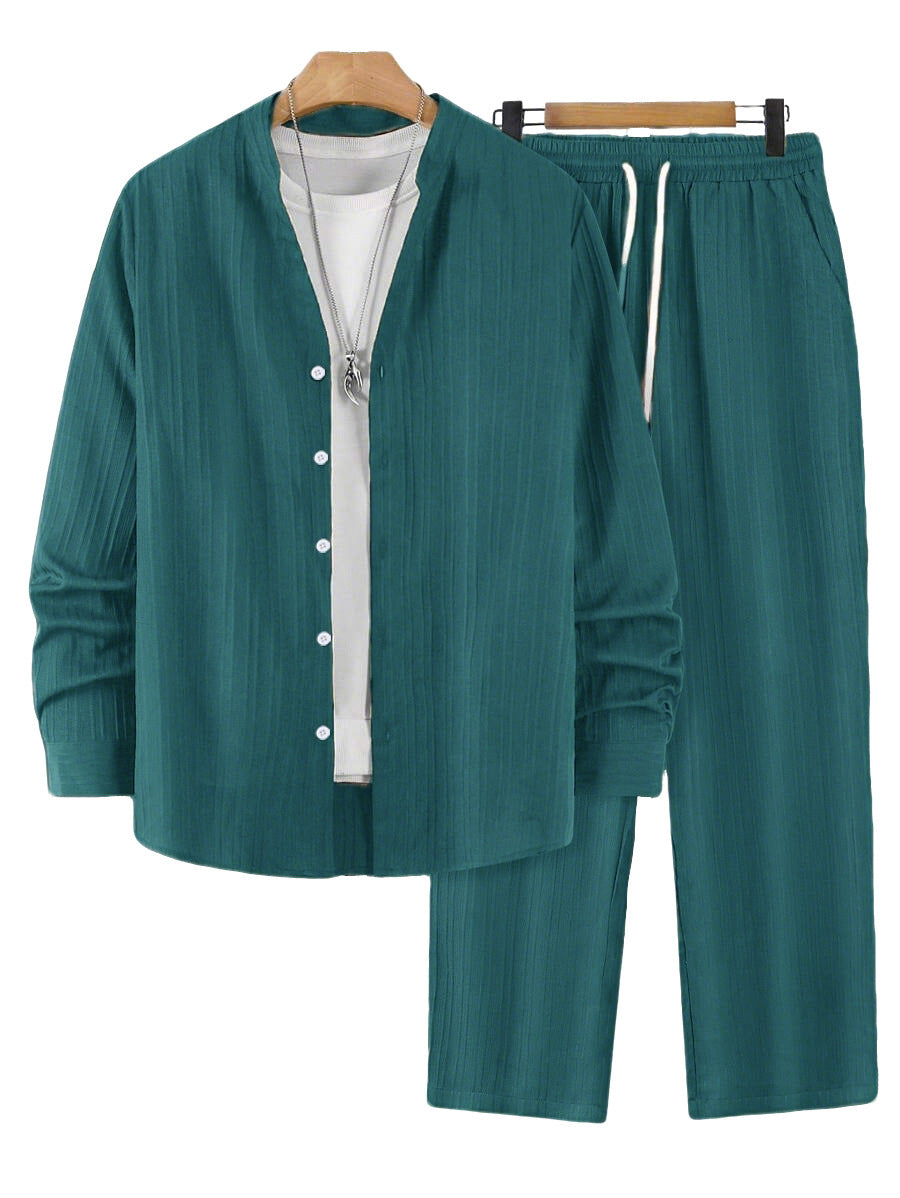 Solid-color Men's Casual Sport Two-piece Set Viral Finds Hub