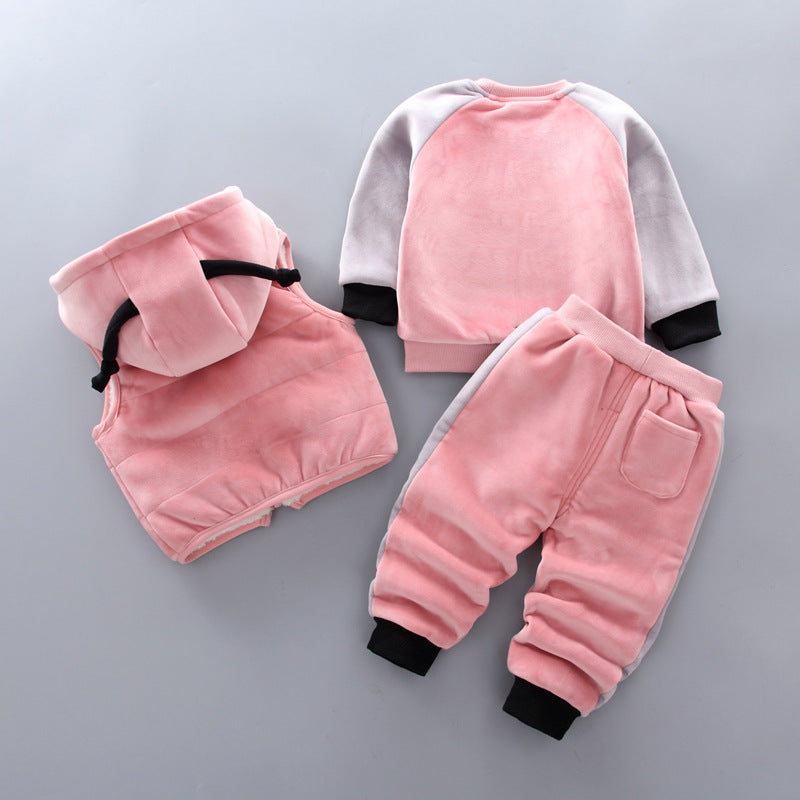 Fleece Thickening Boy Baby Suit Baby Boy Sweater Tide Viral Finds Hub