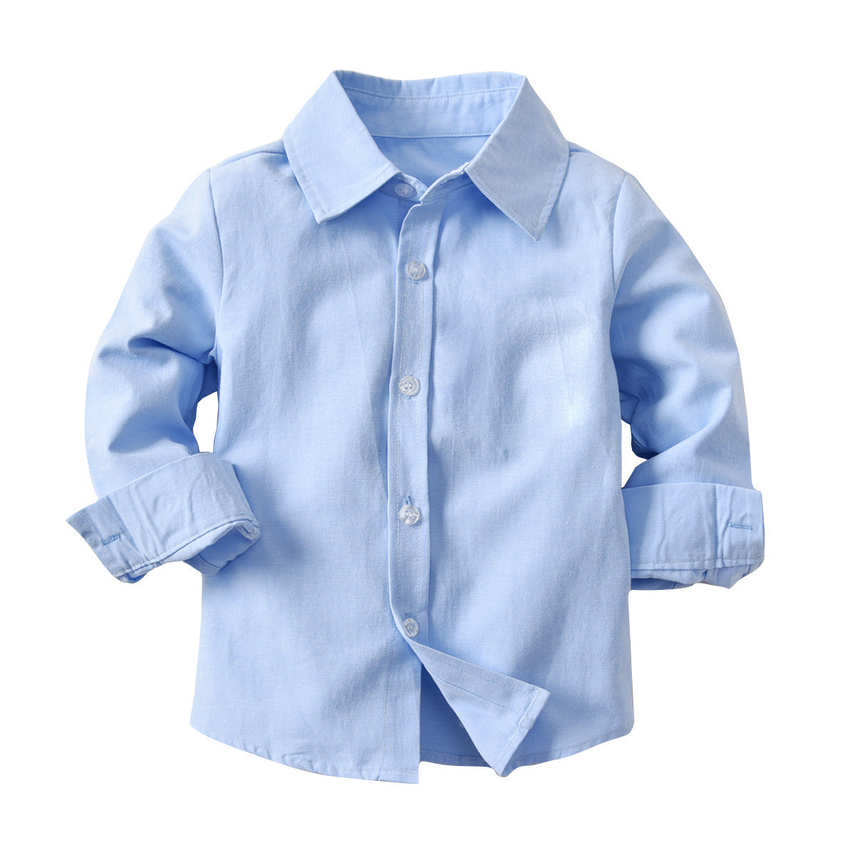 Boy's baby cotton long-sleeved collar shirt denim suspenders trousers suit Viral Finds Hub