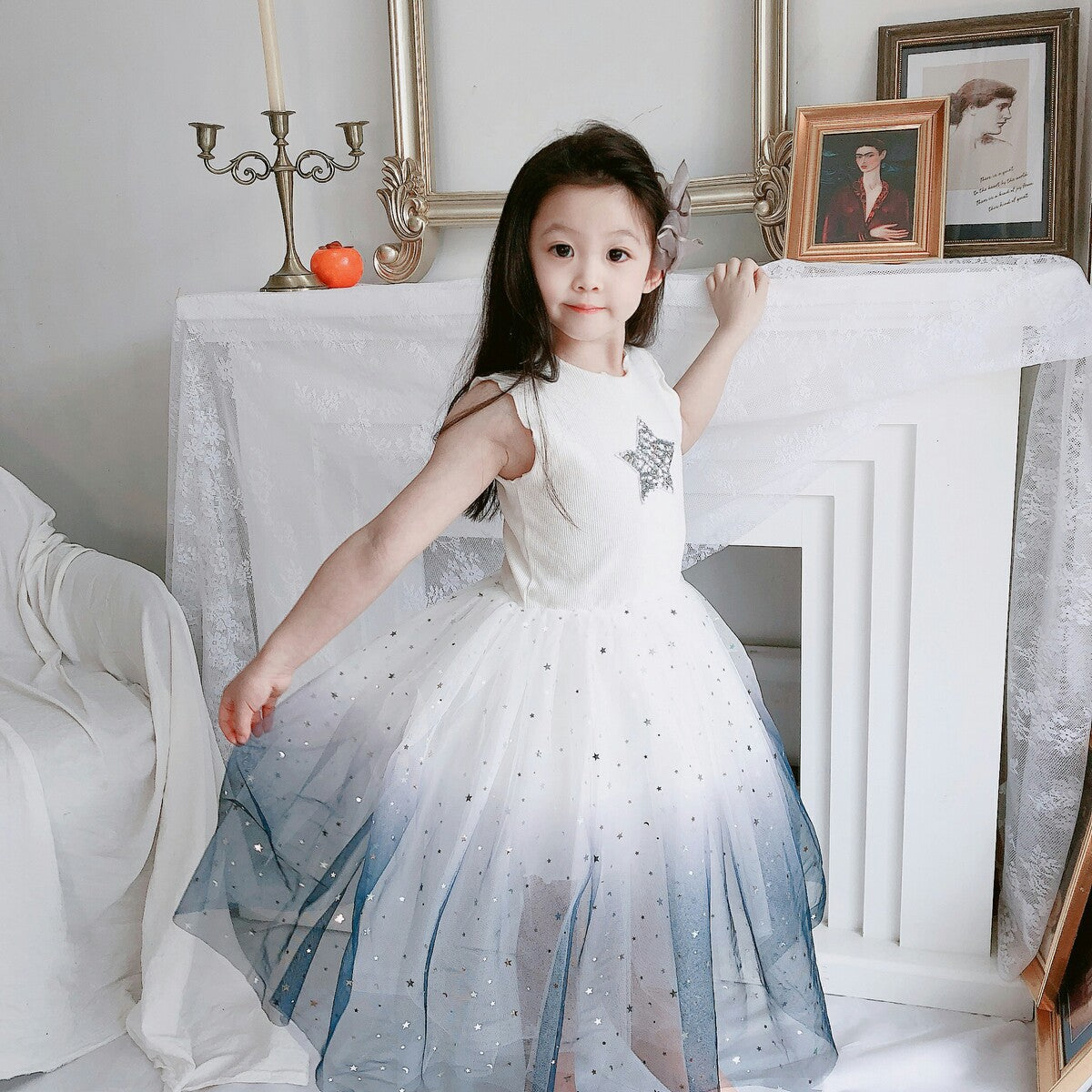 Girls' Dresses  New Children'S Skirts  Super Western Princess Dresses  Star Fluffy Mesh Skirts Viral Finds Hub