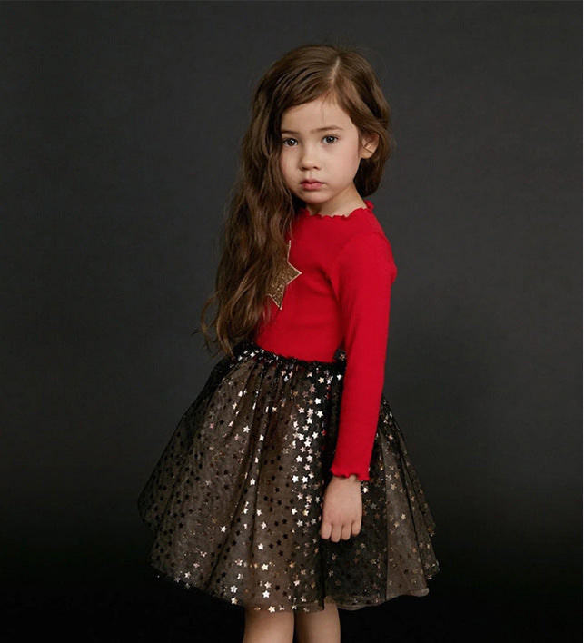 Girls' Dresses  New Children'S Skirts  Super Western Princess Dresses  Star Fluffy Mesh Skirts Viral Finds Hub