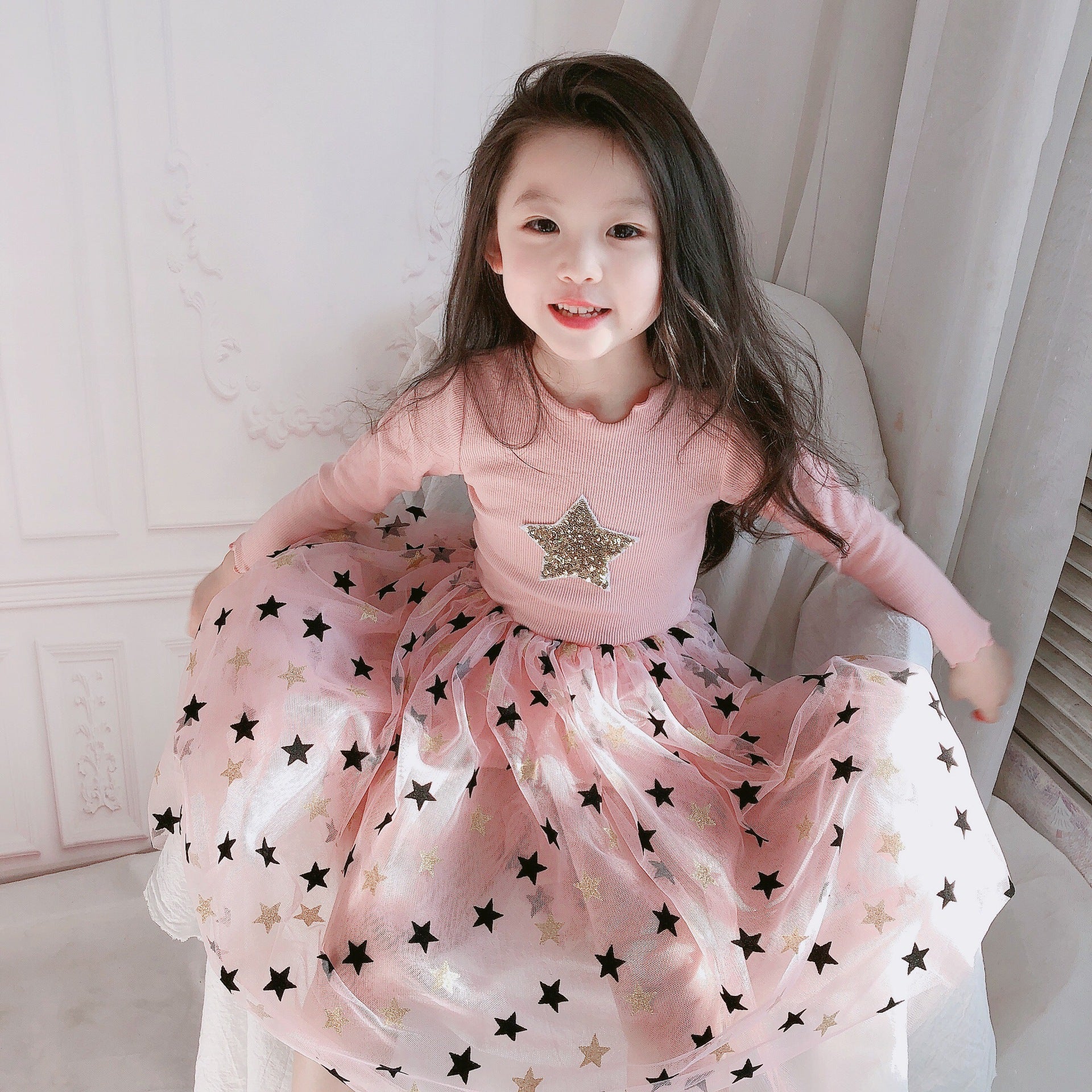 Girls' Dresses  New Children'S Skirts  Super Western Princess Dresses  Star Fluffy Mesh Skirts Viral Finds Hub