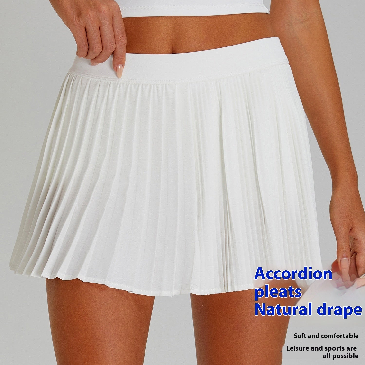 Anti-exposure Tennis Skirt Fitness Stitching Pleated Yoga Skirts Viral Finds Hub