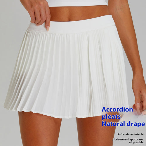 Anti-exposure Tennis Skirt Fitness Stitching Pleated Yoga Skirts Viral Finds Hub