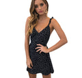 Polka-dot Strappy Dress Women Summer Fashion Beach Sundress Viral Finds Hub
