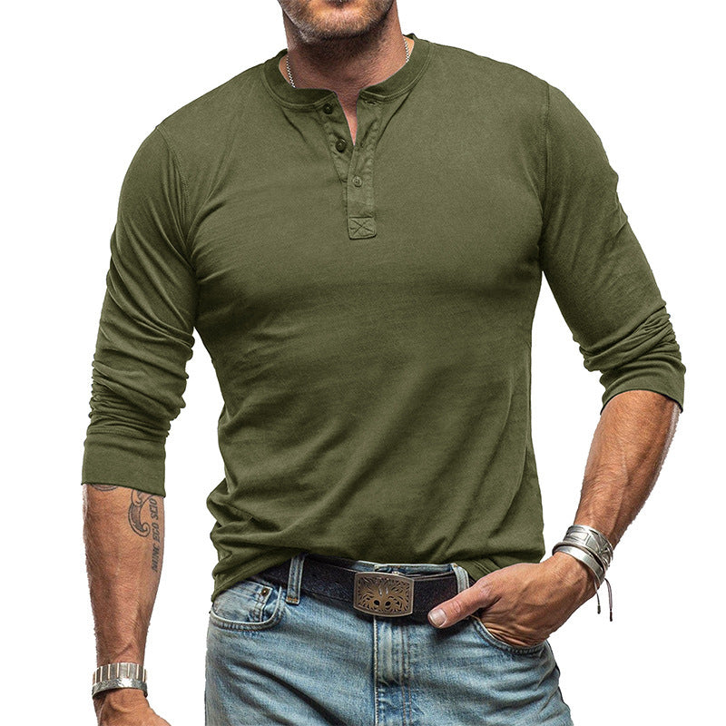 Men's Fashionable Pure Cotton Crewneck Long-Sleeve Viral Finds Hub