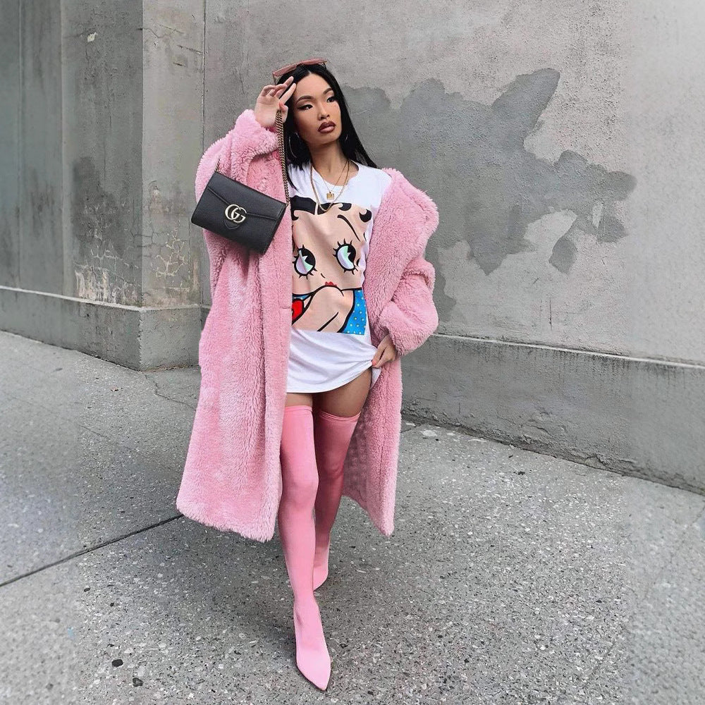 European And American Autumn And Winter Double-sided Lapel Woolen Coat For Women Viral Finds Hub