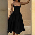 Spicy Sexy V-Neck Slip Dress With Waist-Cinching Design, Slimming Backless Style For Women Viral Finds Hub