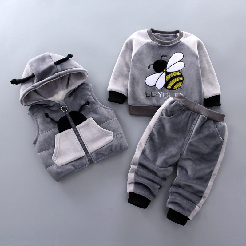 Fleece Thickening Boy Baby Suit Baby Boy Sweater Tide Viral Finds Hub