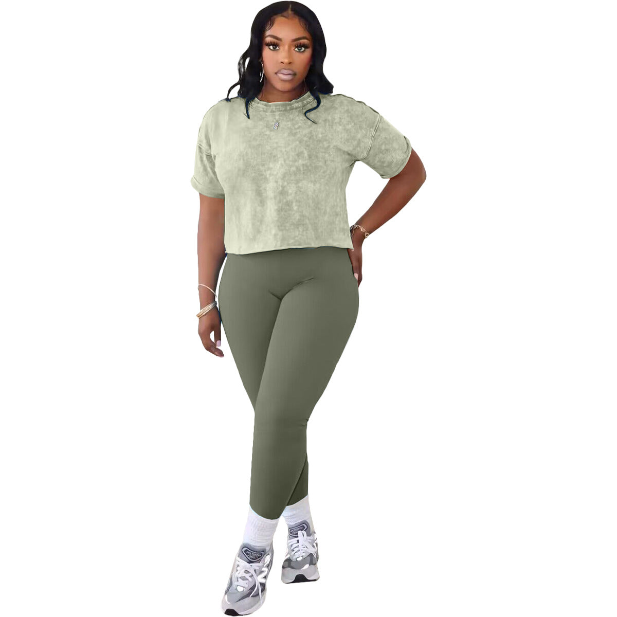 Women's Printed Casual Sports Two-Piece Set Viral Finds Hub