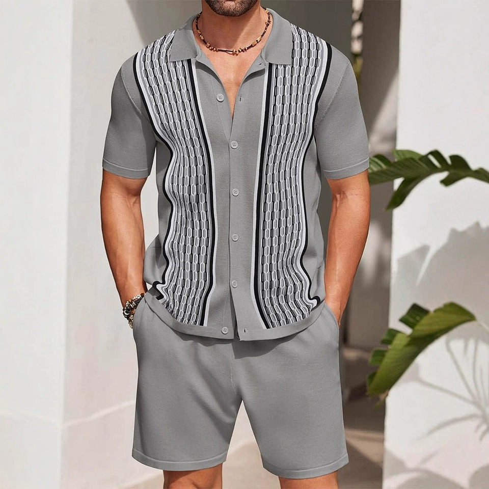 Men's Casual Loose-Fitting Short-Sleeve Shirt Two-Piece Set Viral Finds Hub