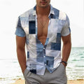 Men's Retro 3D Printed Lapel Short-Sleeve Shirt Viral Finds Hub