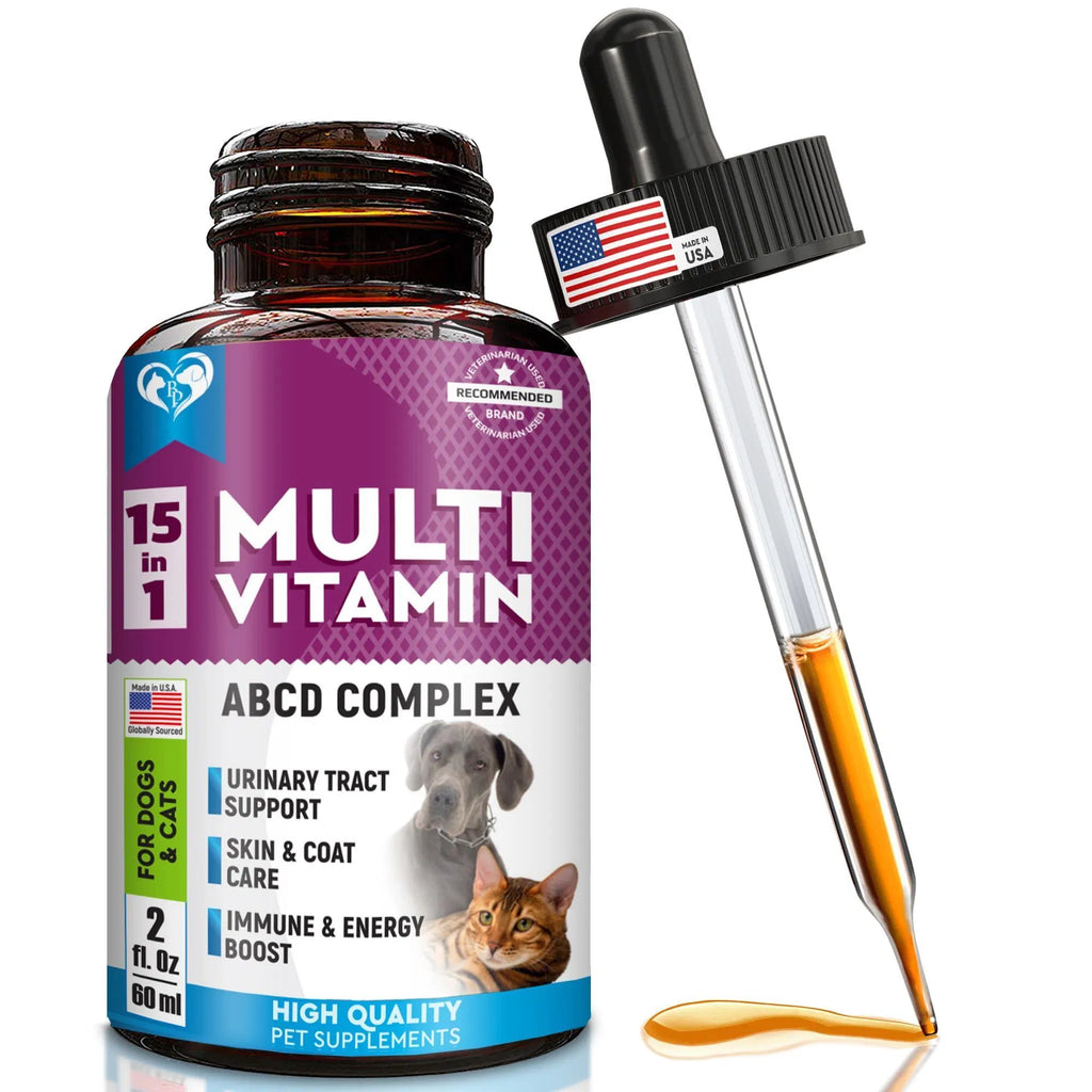 Cat And Dog Multivitamin Liquid With Glucosamine & Cranberry 15 In 1 Health Supplements For Urinary Tract Kidney Bladder Hip And Joint Skin And Coat 60 Ml Viral Finds Hub