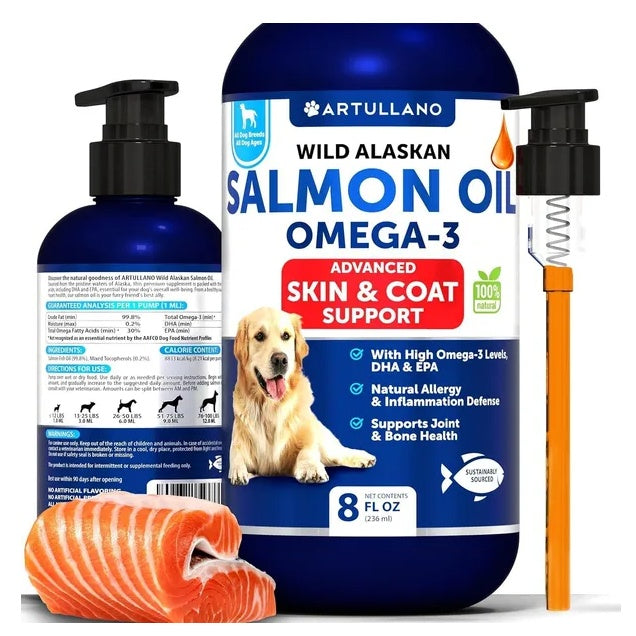 Salmon Oil For Dogs 3 For Dogs 8 FL OZ Wild Alaskan Salmon Fish Oil Viral Finds Hub