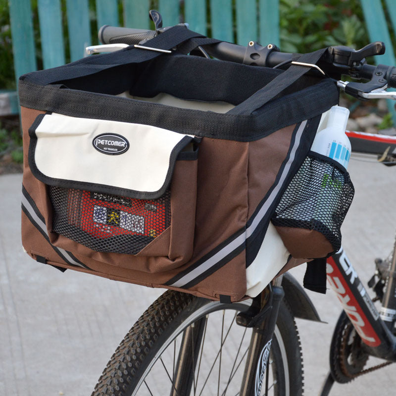 Pet Bicycle Carrier Cat Dog Bicycle Bag Bike Removable Basket Handlebar Front Basket Small Cat Dog Carrier Viral Finds Hub