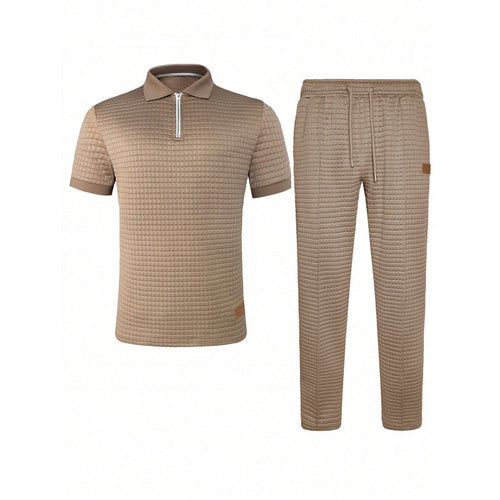 Casual Zip-Up Polo Shirt Top And Pants Two-Piece Set Viral Finds Hub
