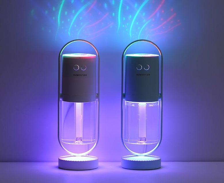 Magic Shadow USB Air Humidifier For Home With Projection Night Lights Ultrasonic Car Mist Maker Mini Office Air Purifier Viral Finds Hub