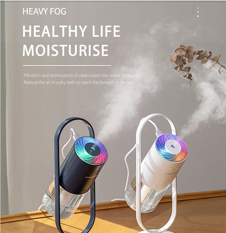 Magic Shadow USB Air Humidifier For Home With Projection Night Lights Ultrasonic Car Mist Maker Mini Office Air Purifier Viral Finds Hub