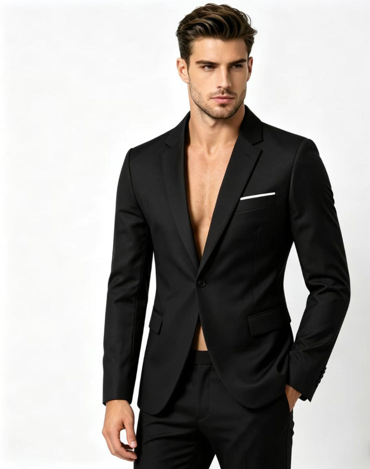 Springautumn Men's Fashionable Solid-color Slim-fit Suit Viral Finds Hub