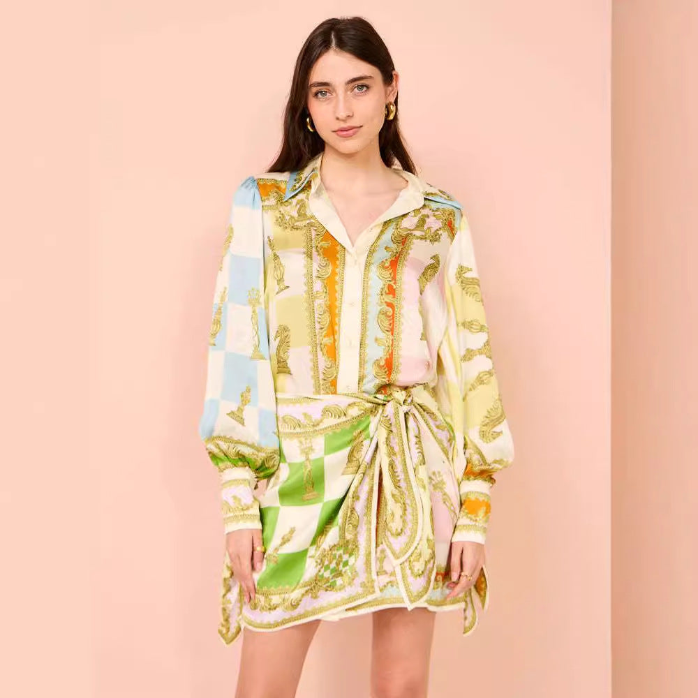 Women's Printed Holiday Fashion Casual Dress Viral Finds Hub