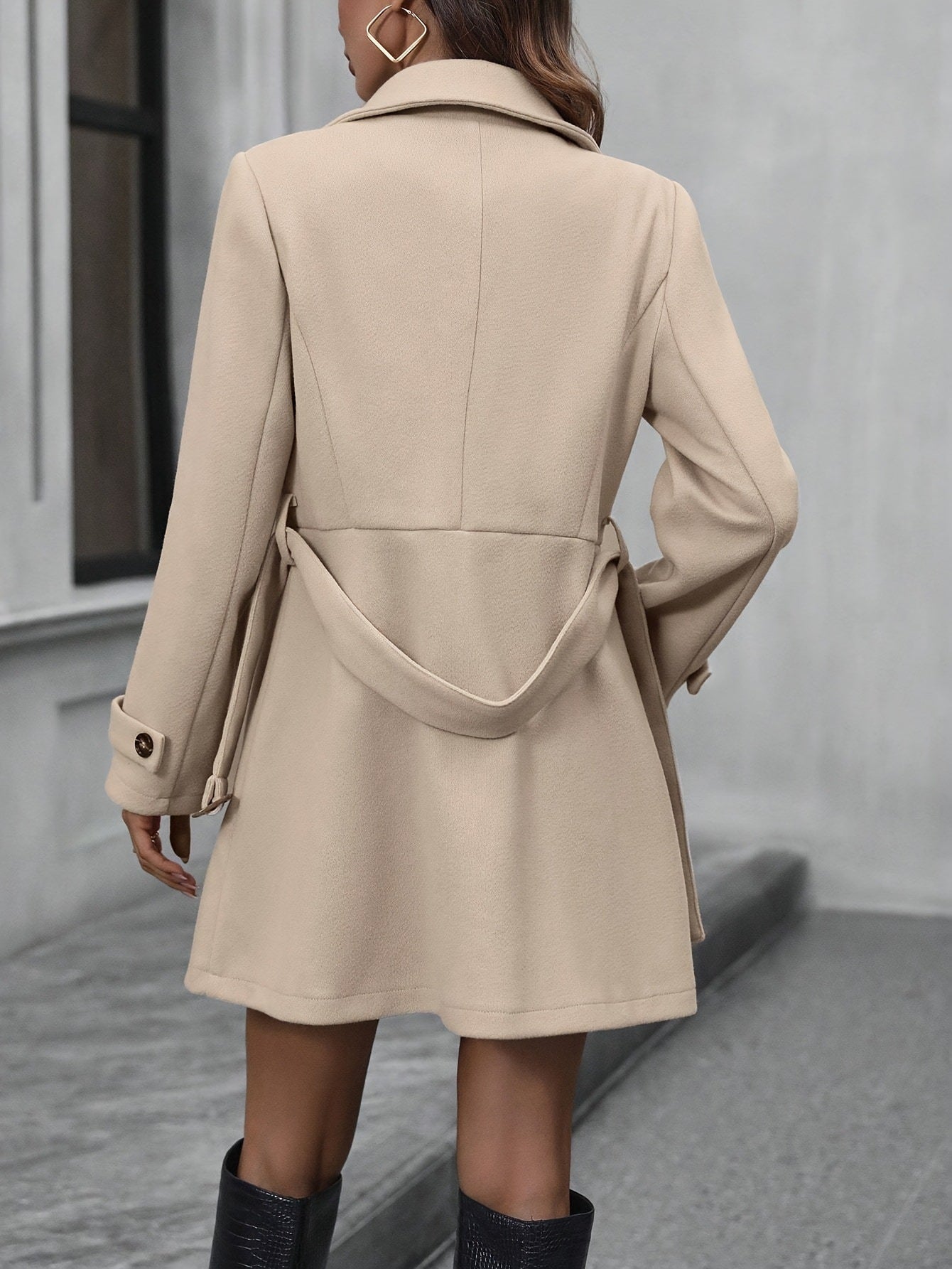 Solid Color Machine Washable Elegant Trench Coat Viral Finds Hub