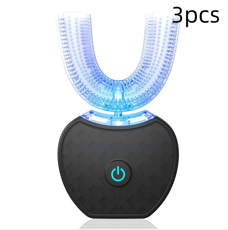 360 Degrees Intelligent Automatic Electric  Toothbrush Waterproof U Type Tooth Brush Whitening Blue Light USB Charging Viral Finds Hub