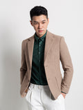 Retro Light Khaki European Style Casual Single Suit Viral Finds Hub