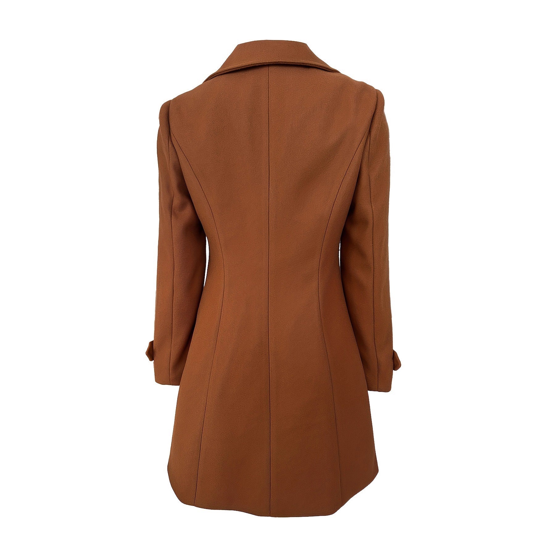 European And American Elegant Women's Solid Color Double Breasted Woolen Coat Viral Finds Hub