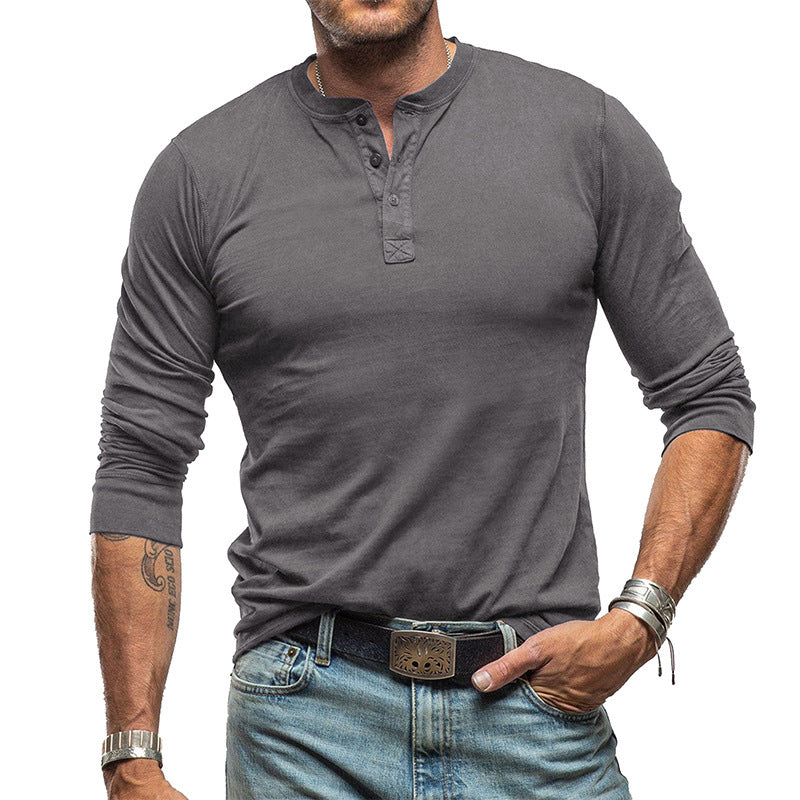Men's Fashionable Pure Cotton Crewneck Long-Sleeve Viral Finds Hub
