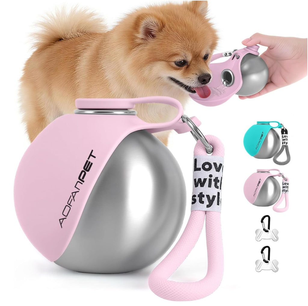 Creative Portable Outdoor Pet Stainless Steel Water Cup Small Dog Water Bottle Convenient Dog Drink Dispenser Puppy Travel Portable Water Bowl Pet Products Viral Finds Hub