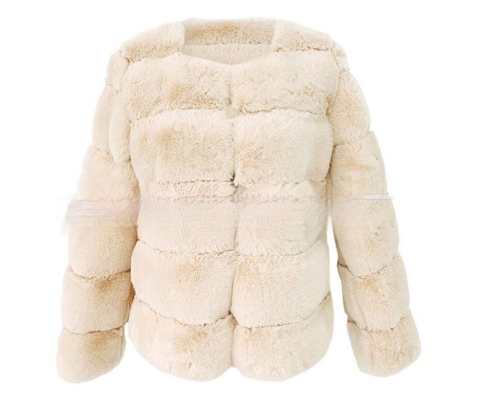 Women's Coat Fox Horizontal Stitching Artificial Fur Viral Finds Hub