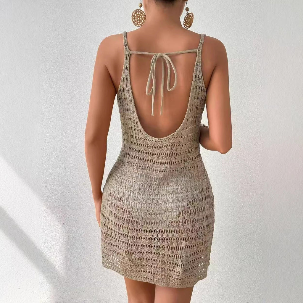 Women's Knitted Beach Cover-Up Dress Viral Finds Hub