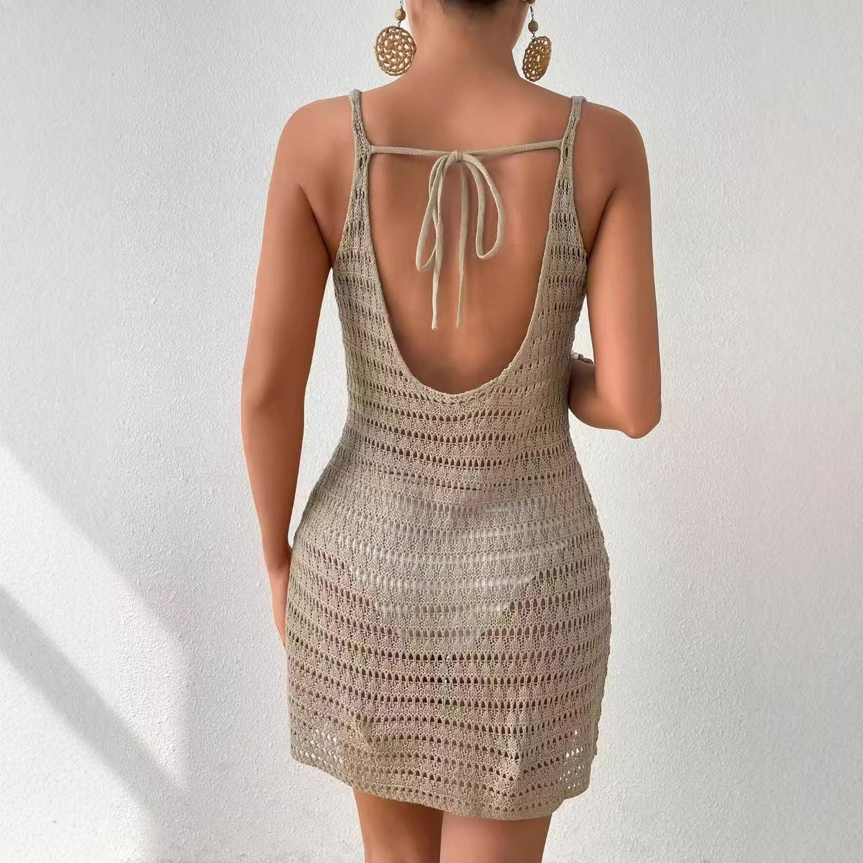 Women's Knitted Beach Cover-Up Dress Viral Finds Hub