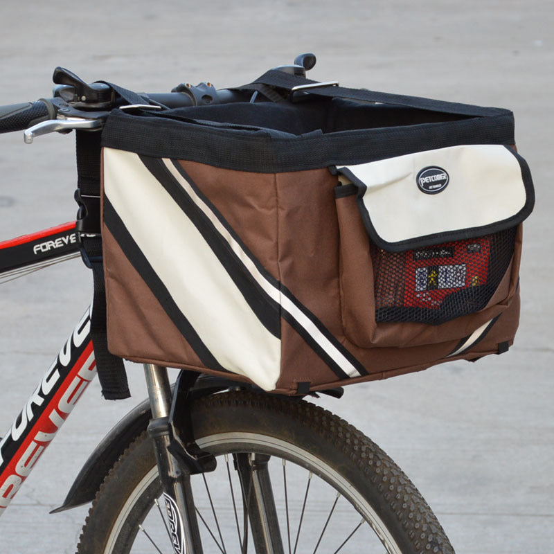 Pet Bicycle Carrier Cat Dog Bicycle Bag Bike Removable Basket Handlebar Front Basket Small Cat Dog Carrier Viral Finds Hub